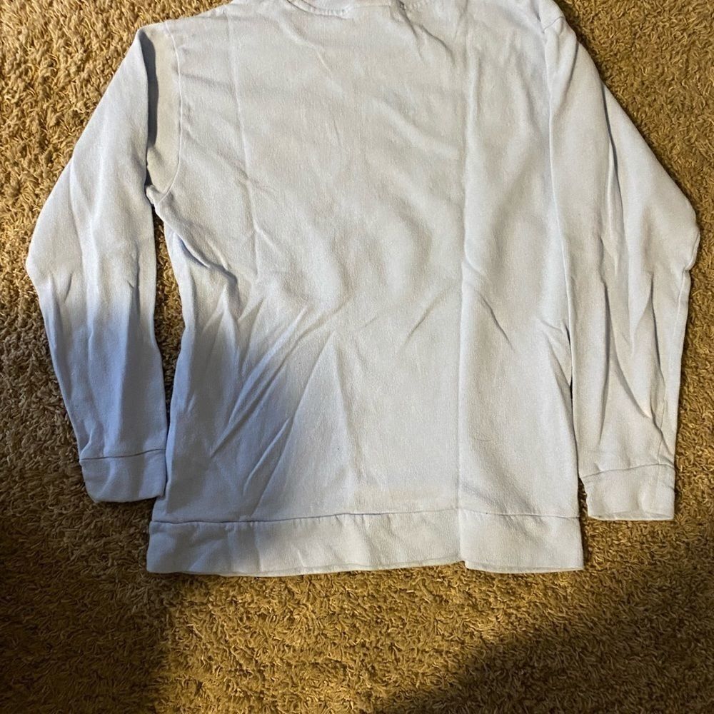 Pink pullover is a soft blue size XS - Picture 2 of 3